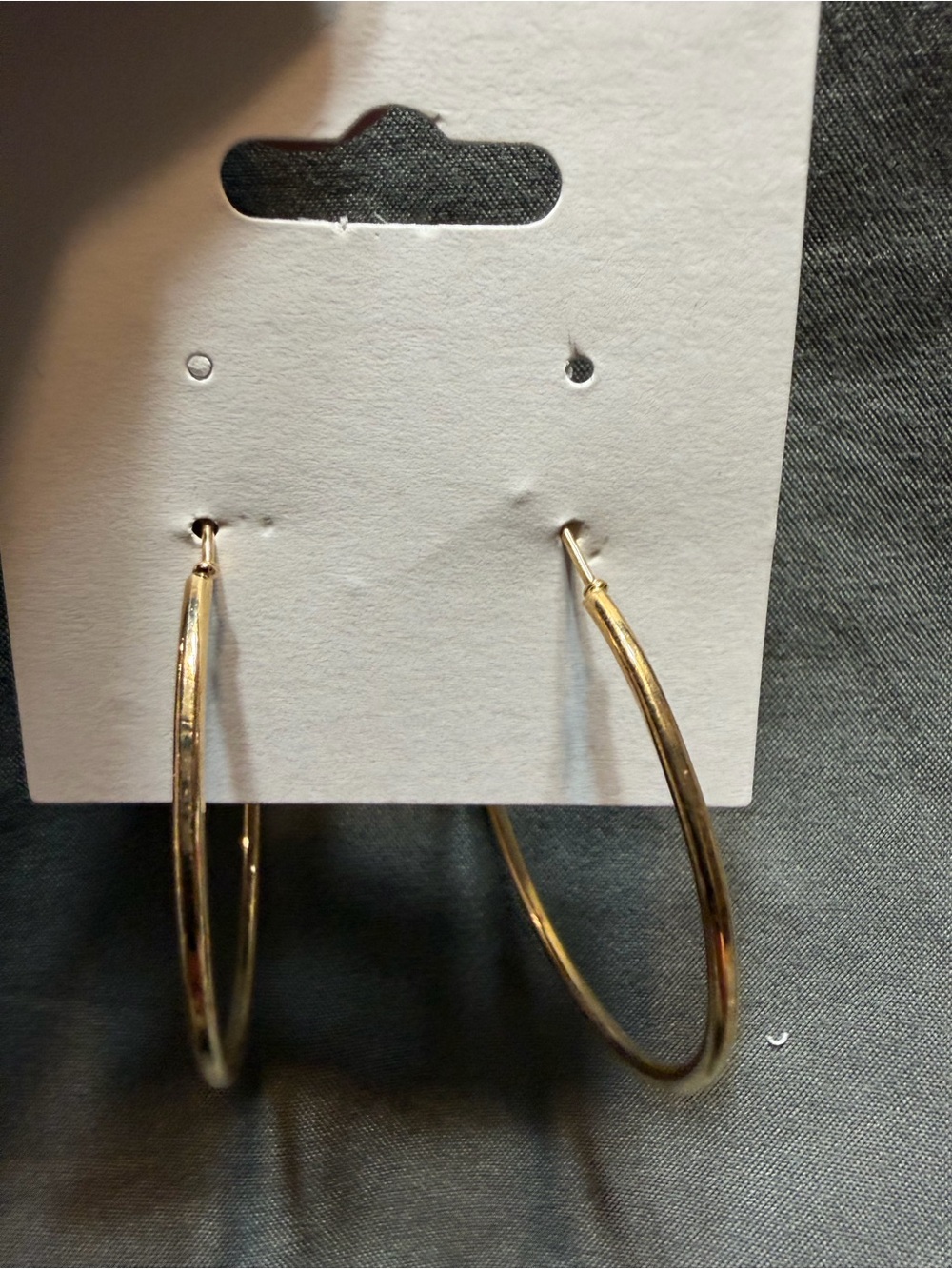 Source Unknown Gold Hoop Earrings - Slim Classic Hoops